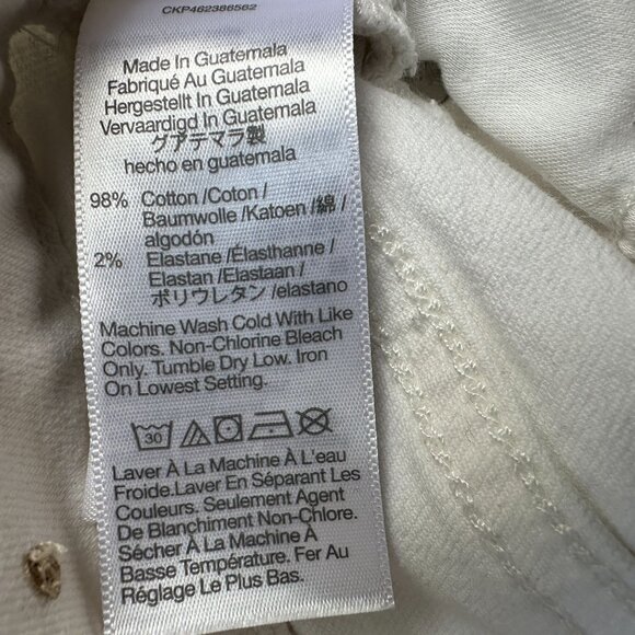 Madewell Womens 25 Jeans The Perfect Vintage Straight Rip Raw Hem White - Picture 9 of 9